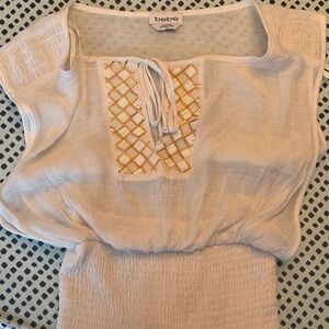 Vintage Bebe White Sheer Tank